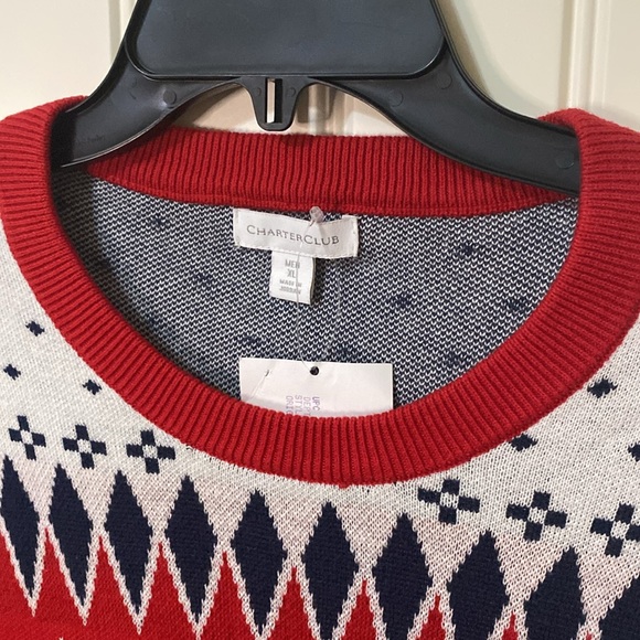 Charter Club Men’s Christmas Sweater B1 Size XL - Picture 3 of 16